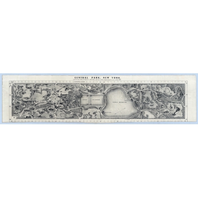MAPA :: CENTRAL PARK, NEW YORK :: 1865 :: 100 x 30 cm
