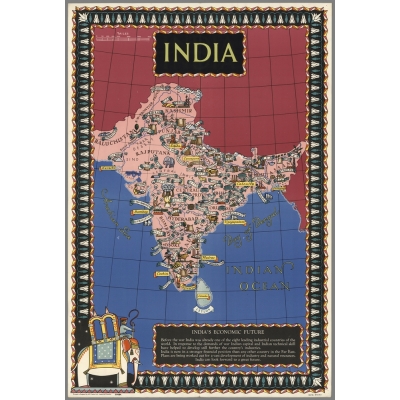 MAPA :: INDIA :: INDIA'S ECONOMIC FUTURE :: 50 x 80 cm