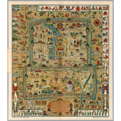 MAPA :: A MAP AND HISTORY OF PEIPING :: 1121 - 1264:: 50 x 60 cm