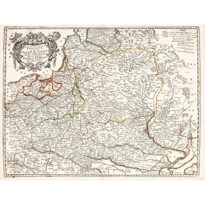 MAPA :: POLSKA I LITWA 1703, 70 x 50 cm