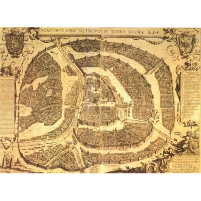 MAPA :: POLISH PLAN OF MOSCOW :: 1610 :: 30 x 20 cm